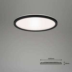 Briloner LED-Deckenlampe Slim S dimmbar CCT schwarz Ø 29 cm
