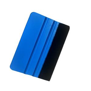 Wicotex Aandruk spatel/rakel blauw kunststof voor raamfolie en plakplastic ca. 10 cm -