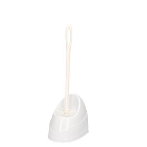 Forte Plastics Witte toiletborstels/wc-borstels met houder kunststof 45 cm -