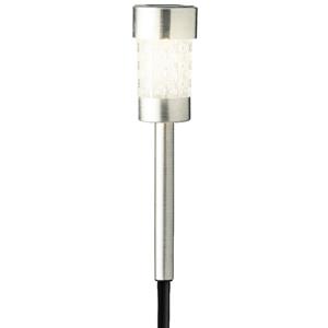 Lumineo 1x Buiten/tuin LED zilveren stekers solar verlichting 26 cm -