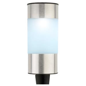 Lumineo Solar tuinlamp/prikspot cilinder op zonne-energie 14 cm -