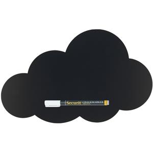Securit Zwart wolk krijtbord 30 cm inclusief stift -