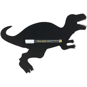 Securit Zwart dinosaurus krijtbord 48 cm inclusief stift -