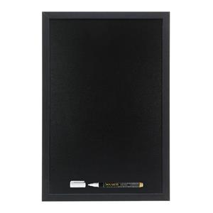 Securit Zwart krijtbord met zwarte rand 30 x cm inclusief stift -
