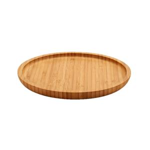 Arte r Bamboe houten broodplank/serveerplank/hamplank rond 20 cm -