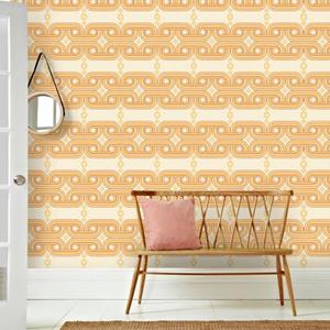 Praxis Seventies Fotobehang Print S721b9 Oranje Beige 418,5x270cm