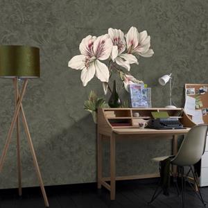 Praxis Vanilla Lime Fotobehang Print 14283 Groen Wit Bloem 450x270cm