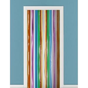 Merkloos Set van 2x stuks vliegengordijnen/deurgordijnen multikleur 90 x 200 cm -