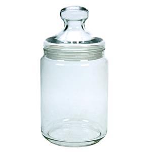 Luminarc Voorraadpot/bewaarpot 1000 ml glas met glazen deksel -