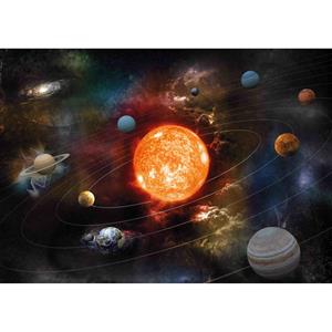 2x Posters van planeten in zonnestelsel / Melkweg voor op kinderkamer / school 84 x 59 cm -