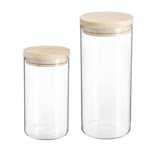 Secret de Gourmet Set van 4x keuken voorraadbussen/potten glas 1.0 en 1.3 Liter inhoud -