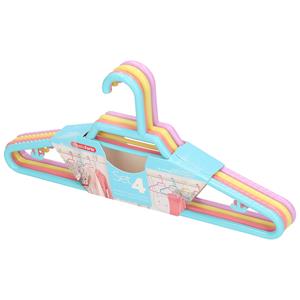 Forte Plastics 8x Pastel gekleurde kledinghangers 27 cm voor kinderkleding -
