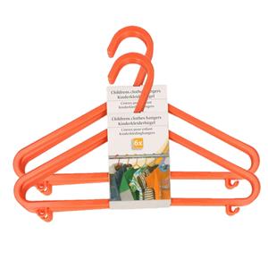 Plastic kinderkleding / baby kledinghangers oranje 12x stuks 17 x 28 cm -