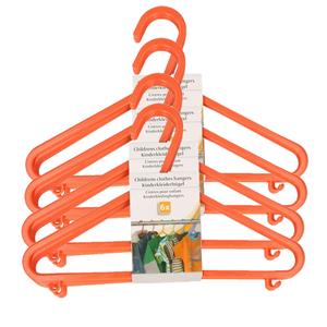 Plastic kinderkleding / baby kledinghangers oranje 24x stuks 17 x 28 cm -