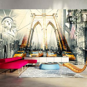 Karo-art Zelfklevend fotobehang - Stadsleven, NYC, 490x280, premium print