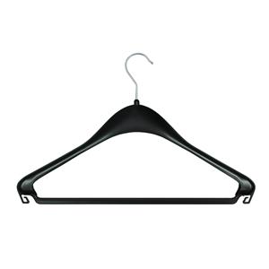 15x Kunststof kledinghangers zwart -