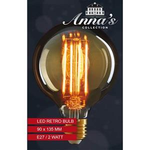 Anna's Collection 3 stuks LED retro lamp 95x135 mm 2w1800k e27 niet