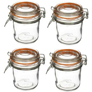 Secret de Gourmet Set van 18x weckpotjes/voorraadpotjes 0,33L glas met beugelsluiting -