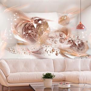Karo-art Zelfklevend fotobehang - Liefelijke diamanten roze, 8 maten, premium print