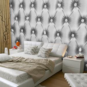 Karo-art Zelfklevend fotobehang - Zilveren luxe, 8 maten, premium print