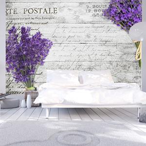 Karo-art Zelfklevend fotobehang - Lavendel brieven, 8 maten, premium print