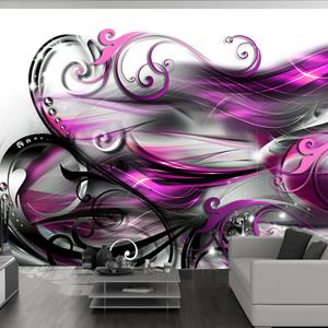 Karo-art Zelfklevend fotobehang - Paarse Expressie, 8 maten, premium print