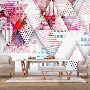 Karo-art Zelfklevend fotobehang - Driehoekige wereld, premium Print