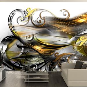 Karo-art Zelfklevend fotobehang - Gouden Expressie, 8 maten, premium print