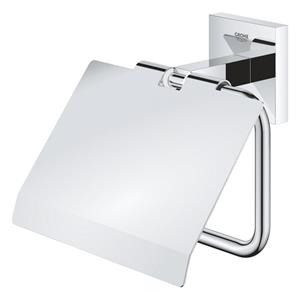 Grohe QuickFix Start Cube toiletrolhouder met klep chroom - Chroom