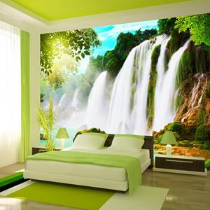 Karo-art Zelfklevend fotobehang - De schoonheid van natuur , waterval , Premium Print