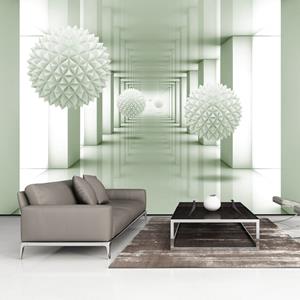 Karo-art Zelfklevend fotobehang - Groene gang naar de toekomst, 8 maten, premium print