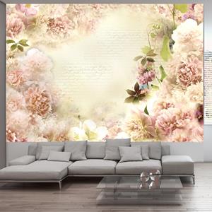 Karo-art Zelfklevend fotobehang - Bloemig aroma, beige, 8 maten, premium print