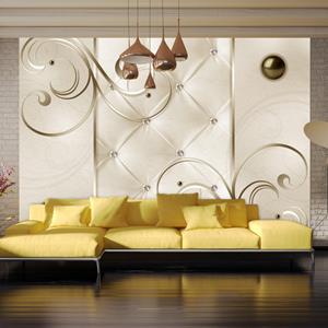 Karo-art Zelfklevend fotobehang - Elegante accenten beige, 8 maten, premium print