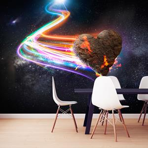 Karo-art Zelfklevend fotobehang - Liefdes meteoriet kleurrijk, 8 maten, premium print