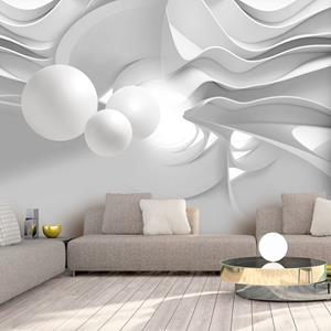 Karo-art Zelfklevend fotobehang - Witte gangen, 8 maten, premium print