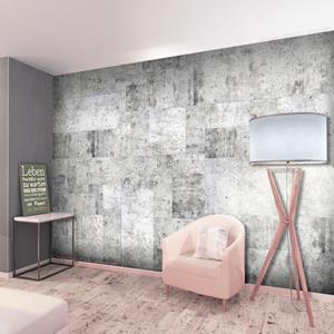 Karo-art Zelfklevend fotobehang - Betonnen blokken, Oude muur, Premium print