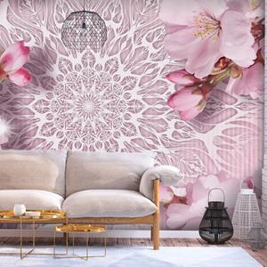 Karo-art Zelfklevend fotobehang - Pastelkleurige Mandala , Premium Print