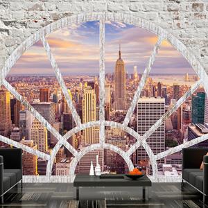 Karo-art Zelfklevend fotobehang - Prachtig uitzicht , New York , Premium Print