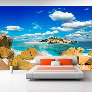 Karo-art Zelfklevend fotobehang - Zomers uitzicht op eiland , Tropisch , Premium Print