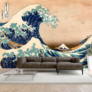 Karo-art Fotobehang - Hokusai: De grote golf van Kanagawa (Reproduction)