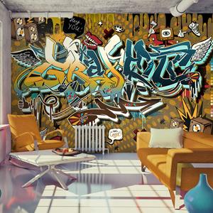 Karo-art Fotobehang - That's cool, Chaos in graffiti, premium print vliesbehang