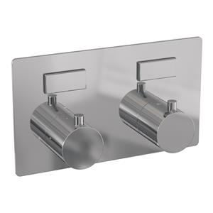 Brauer Chrome Edition 2-weg inbouwthermostaat met drukknoppen chroom