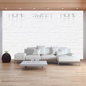 Karo-art Fotobehang - Home, sweet home - witte muur, premium print vliesbehang