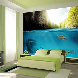 Karo-art Zelfklevend fotobehang - Leven onder water , Premium Print