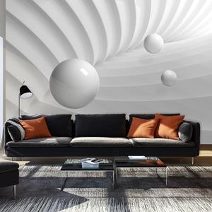 Karo-art Zelfklevend fotobehang - Witte symetrie, 8 maten, premium print
