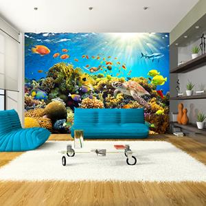 Karo-art Zelfklevend fotobehang - Onderwater wereld , Premium Print