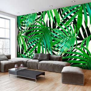 Karo-art Zelfklevend fotobehang - Tropische Bladeren , Premium Print