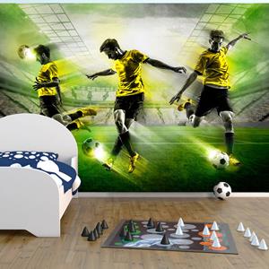 Karo-art Zelfklevend fotobehang - Let's play voetbal!, 8 maten, premium print