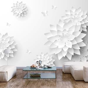 Karo-art Zelfklevend fotobehang - Oosterse Bloemen, Lotus, 8 maten, premium print