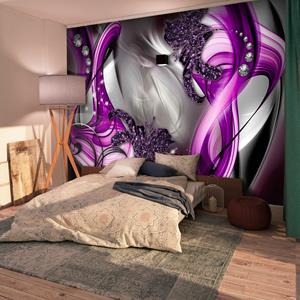 Karo-art Zelfklevend fotobehang - Excentrieke compositie - Paars, 8 maten, premium print